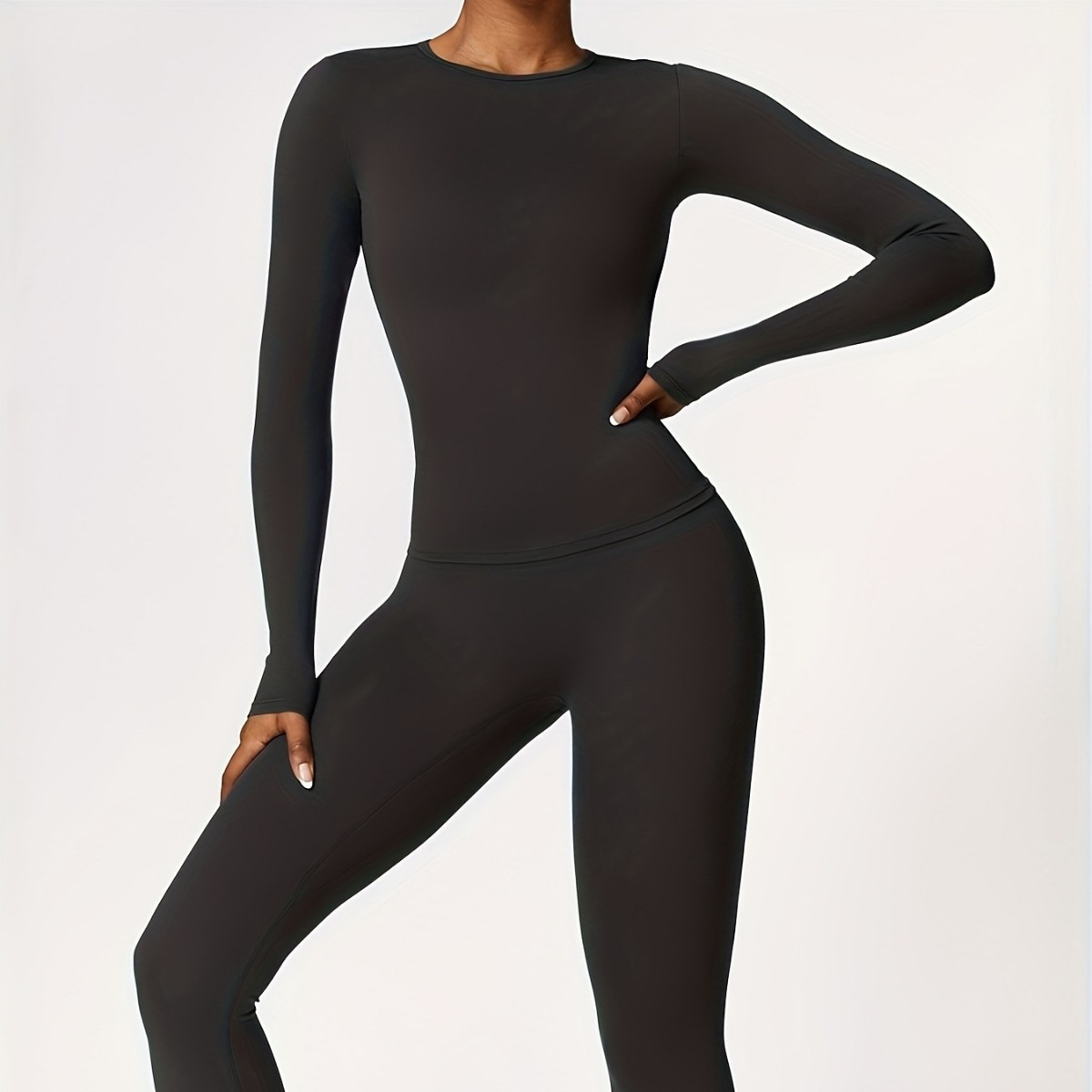 Winter Clothing For Woman - Tuta da yoga aderente a maniche