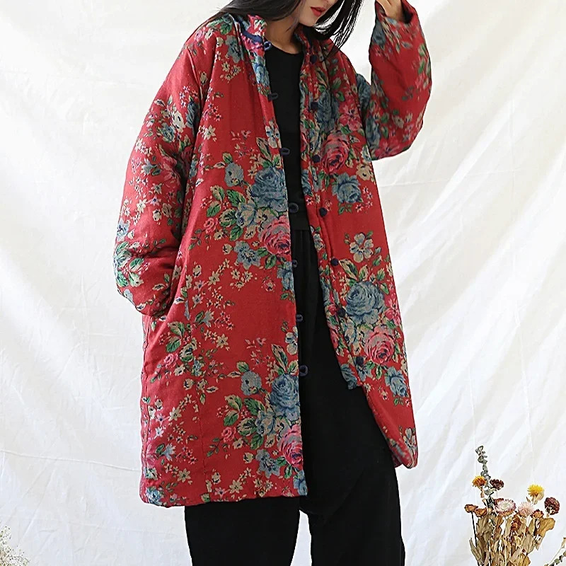 Winter Clothing For Woman - Stile cinese Abbigliamento Caldo Cotone Stampa