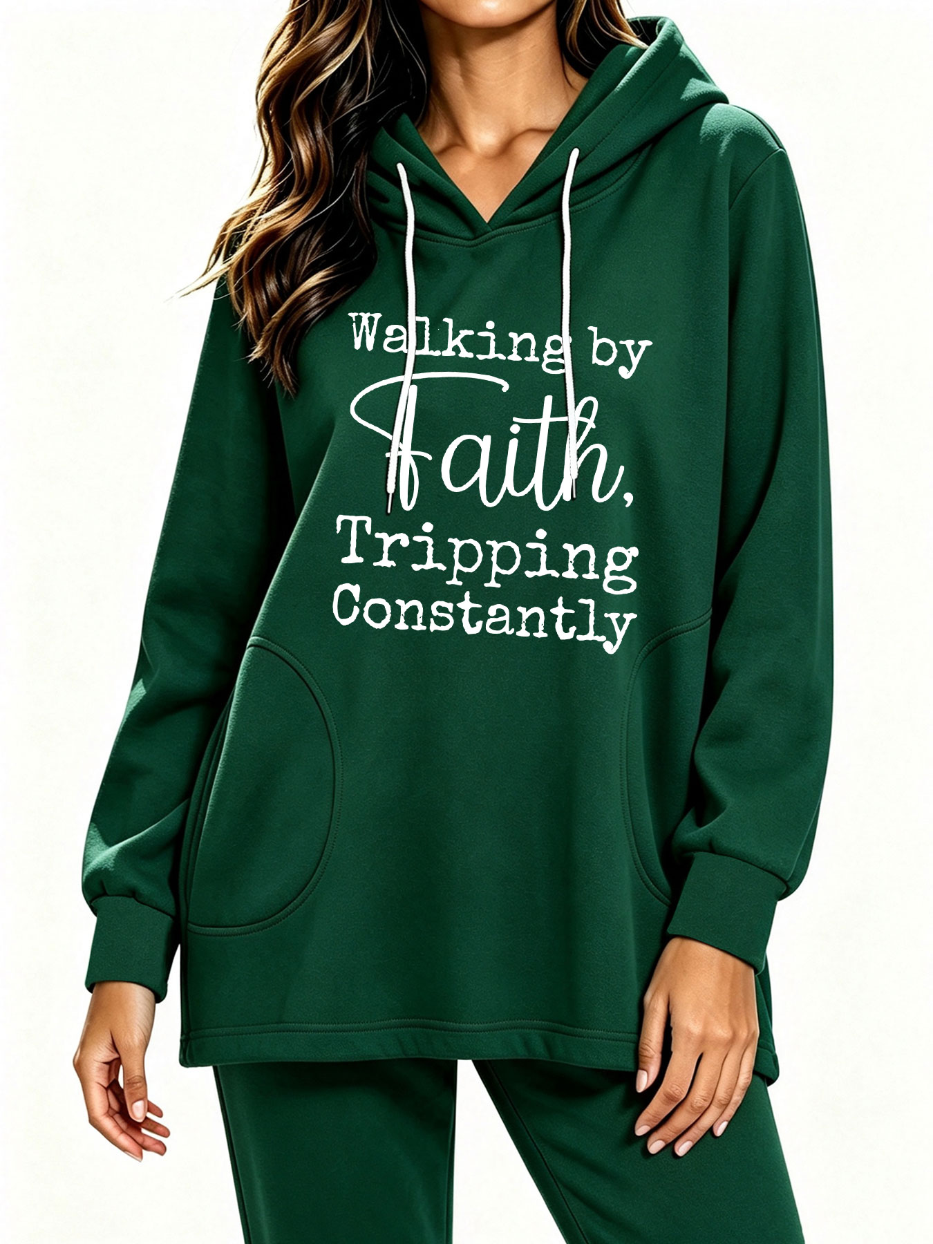 Winter Clothing Quotes - Felpa con Cappuccio e Coulisse, Stampa
