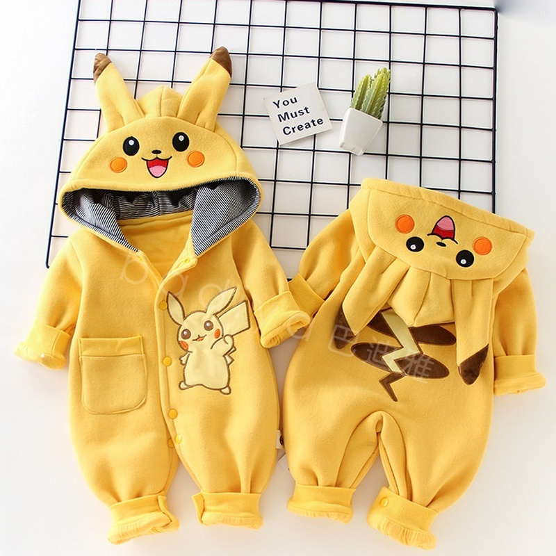 Winter Clothing For Kids - Pigiama Cartoon Pocket Monsters per Neonati,
